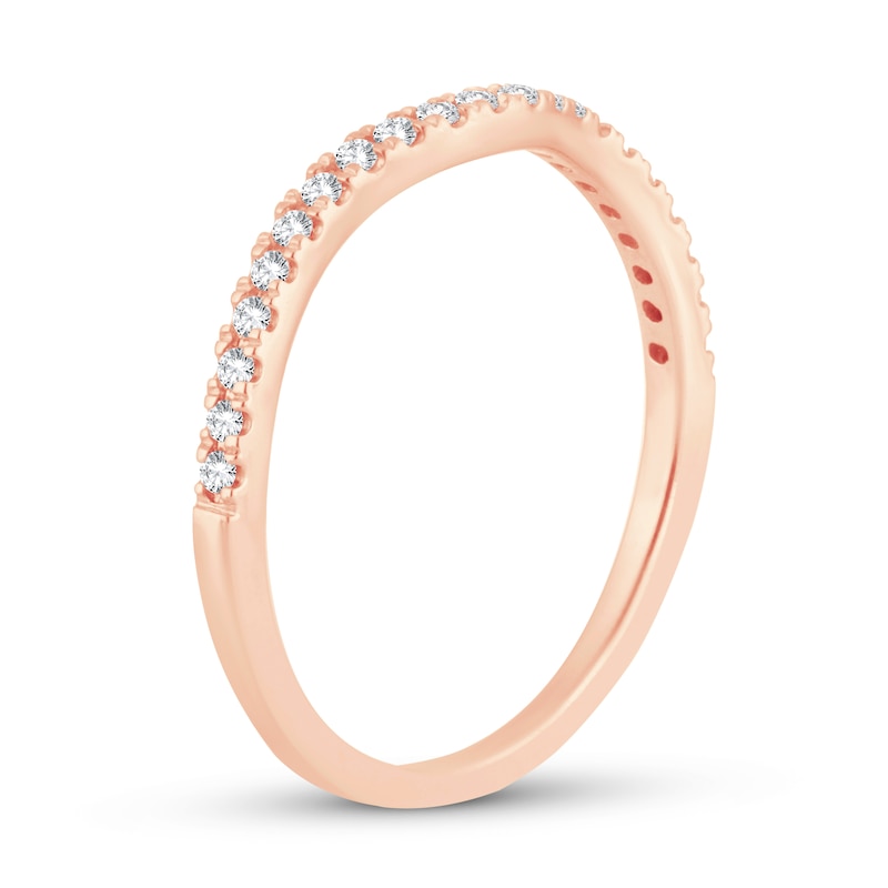 Main Image 2 of Now + Forever Diamond Wedding Band 1/8 ct tw Round-Cut 14K Rose Gold