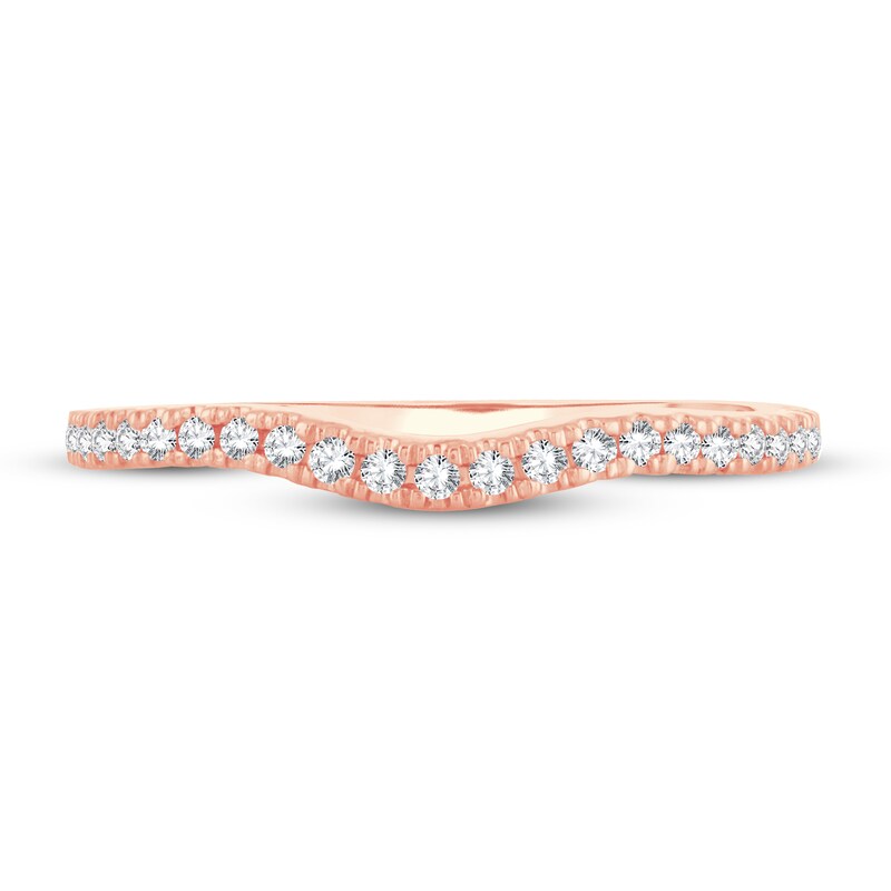 Main Image 3 of Now + Forever Diamond Wedding Band 1/8 ct tw Round-Cut 14K Rose Gold