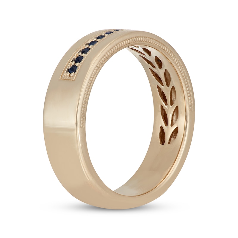 Main Image 2 of Neil Lane Men's Natural Sapphire Wedding Band 14K Yellow Gold