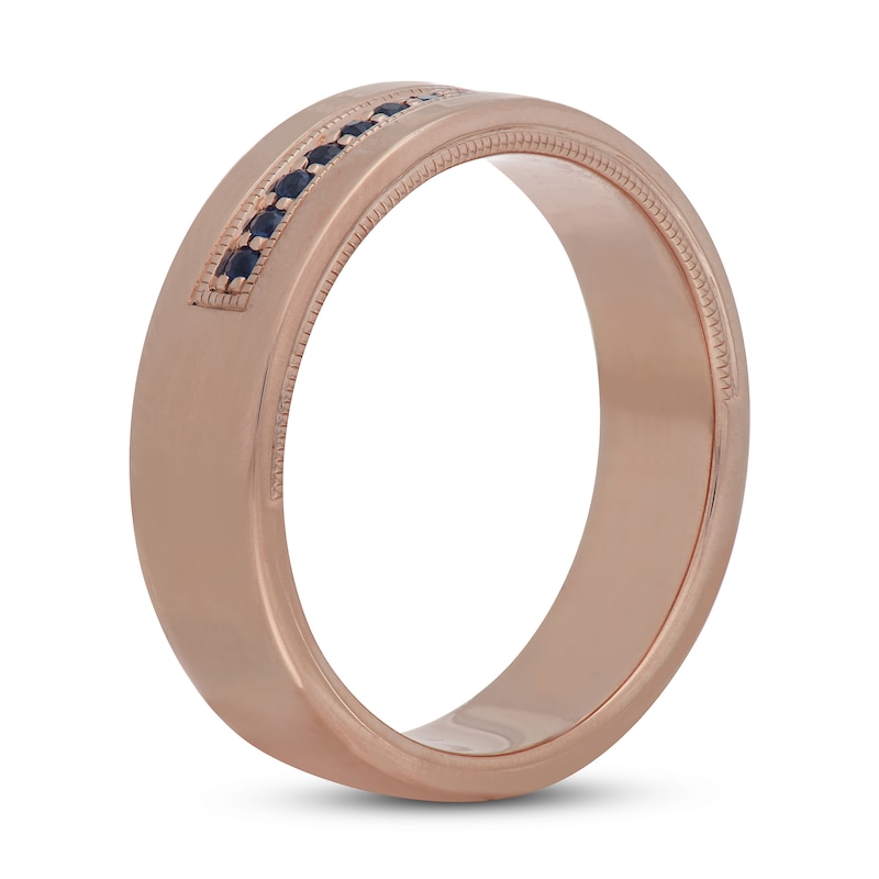 Neil Lane Men's Natural Sapphire Wedding Band 14K Rose Gold