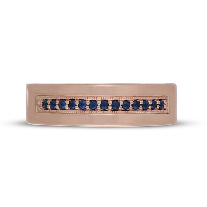Main Image 3 of Neil Lane Men's Natural Sapphire Wedding Band 14K Rose Gold