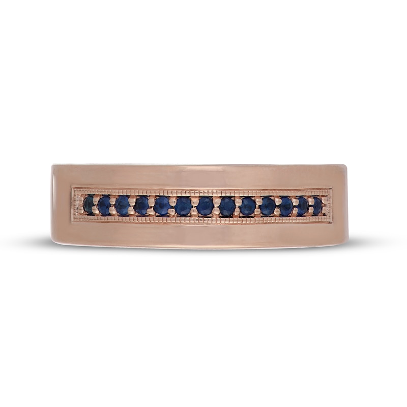 Neil Lane Men's Natural Sapphire Wedding Band 14K Rose Gold