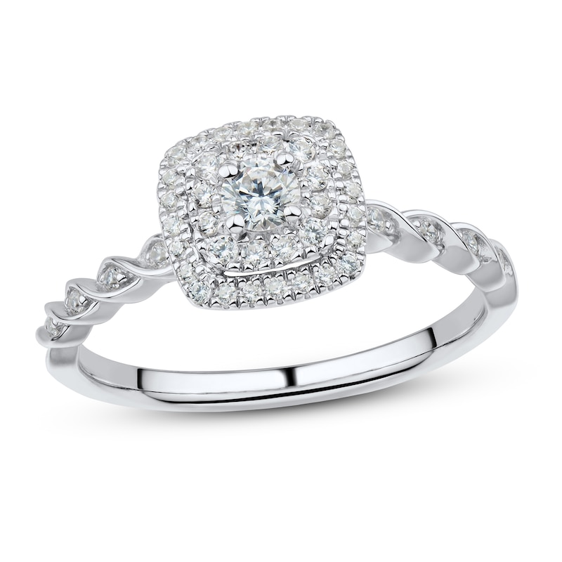 Main Image 1 of Now + Forever Diamond Engagement Ring 1/3 ct tw Round-cut 10K White Gold