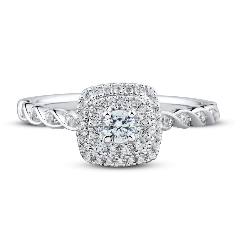 Main Image 3 of Now + Forever Diamond Engagement Ring 1/3 ct tw Round-cut 10K White Gold