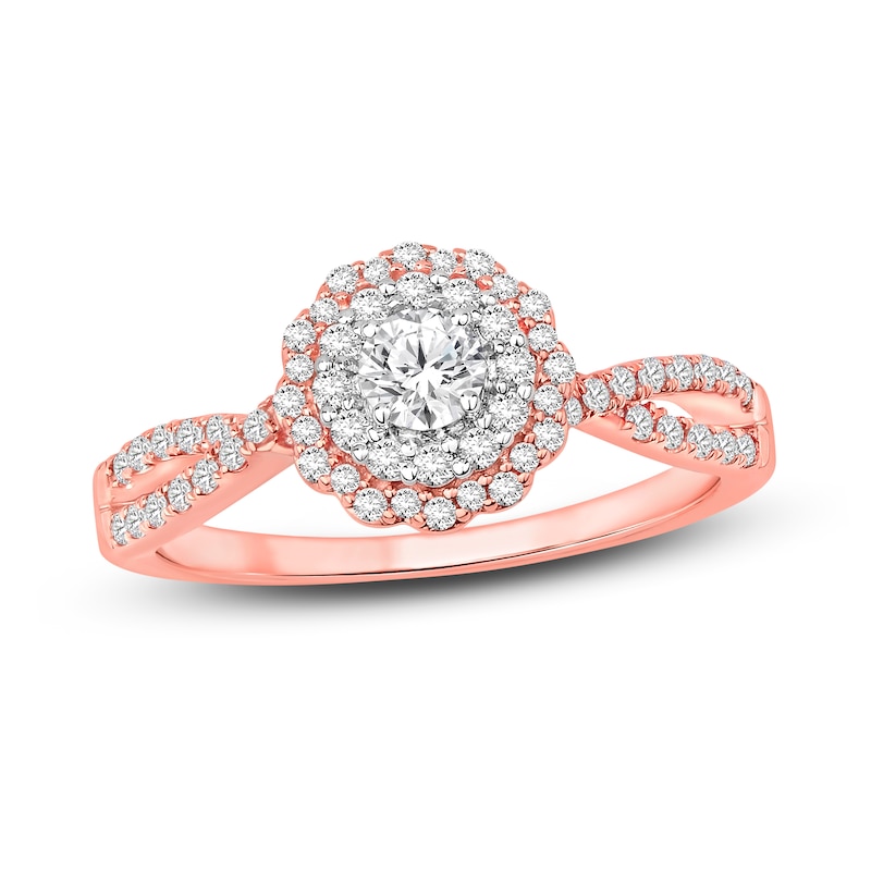 Main Image 1 of Now + Forever Diamond Engagement Ring 1/2 ct tw Round-Cut 14K Two-Tone Gold