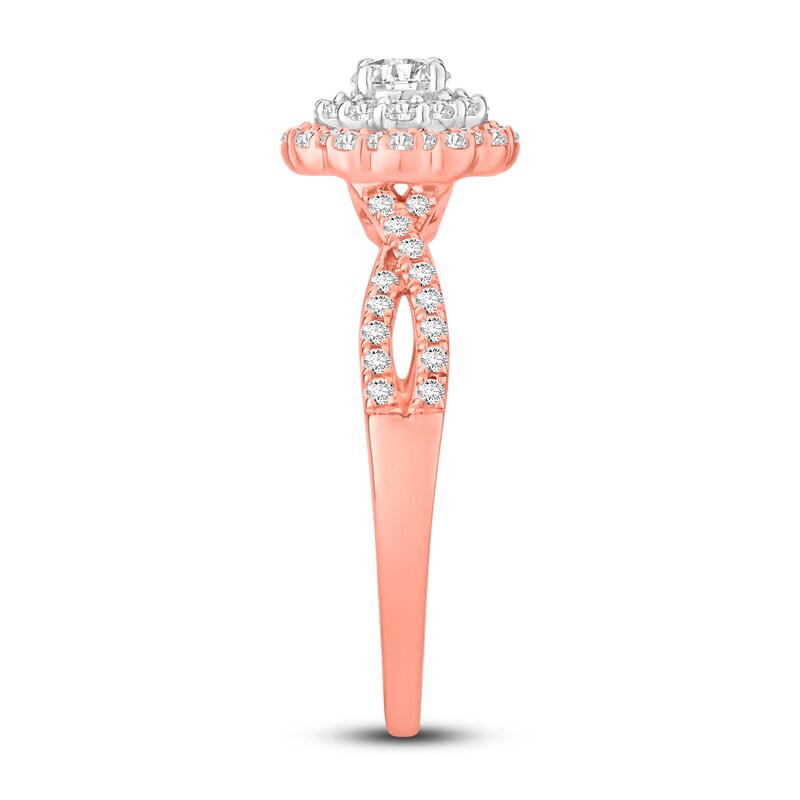 Main Image 3 of Now + Forever Diamond Engagement Ring 1/2 ct tw Round-Cut 14K Two-Tone Gold