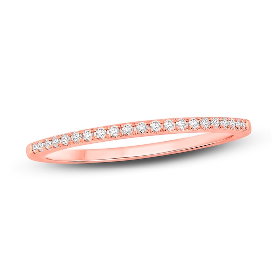 Now + Forever Diamond Wedding Band 1/8 ct tw Round-Cut 14K Rose Gold