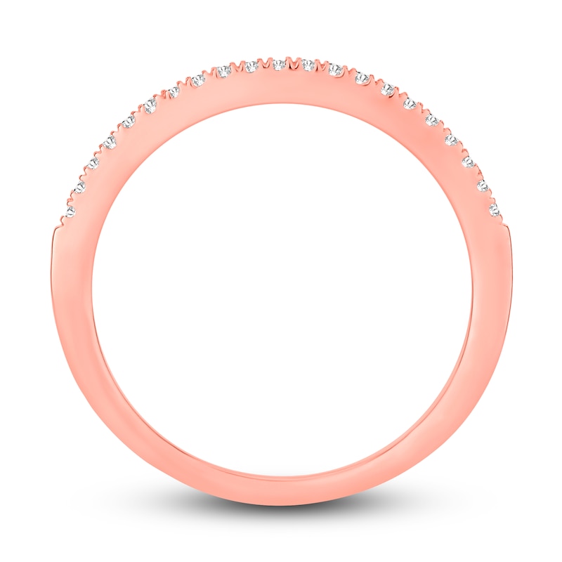 Main Image 2 of Now + Forever Diamond Wedding Band 1/8 ct tw Round-Cut 14K Rose Gold