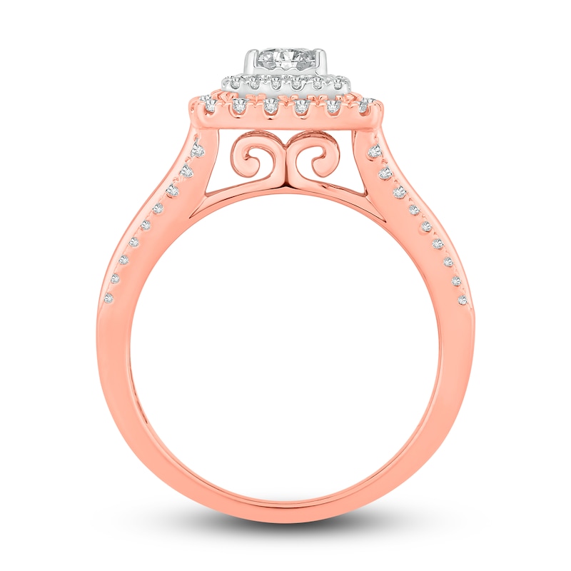Main Image 2 of Now + Forever Diamond Engagement Ring 3/4 ct tw Princess & Round-Cut 14K Two-Tone Gold