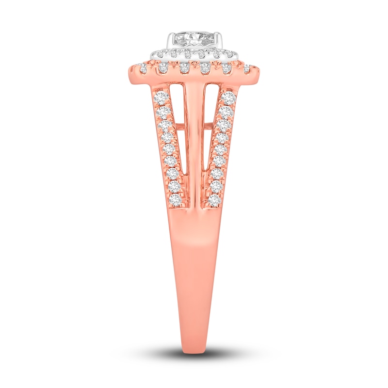 Main Image 3 of Now + Forever Diamond Engagement Ring 3/4 ct tw Princess & Round-Cut 14K Two-Tone Gold