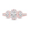 Thumbnail Image 3 of Memories Moments Magic Three Stone Diamond Engagement Ring 1-3/4 ct tw Oval & Round 14K Rose Gold