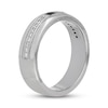 Thumbnail Image 2 of Neil Lane Men's Black & White Diamond Wedding Band 1/3 ct tw Square/Round 14K White Gold
