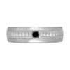 Thumbnail Image 3 of Neil Lane Men's Black & White Diamond Wedding Band 1/3 ct tw Square/Round 14K White Gold