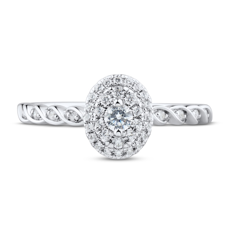 Main Image 3 of Now + Forever Diamond Engagement Ring 1/4 ct tw Round-cut 10K White Gold