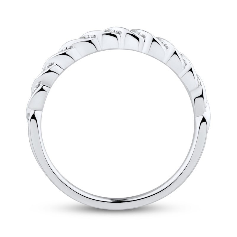 Diamond Wedding Band 1/15 ct tw Round-cut 10K White Gold