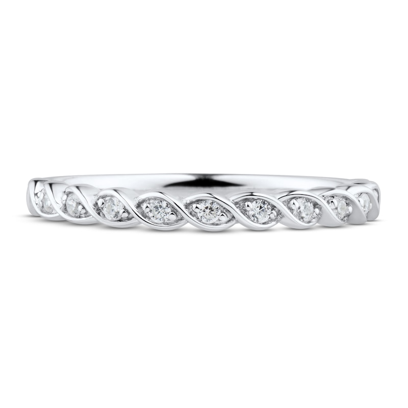 Main Image 3 of Now + Forever Diamond Wedding Band 1/20 ct tw Round-cut 10K White Gold