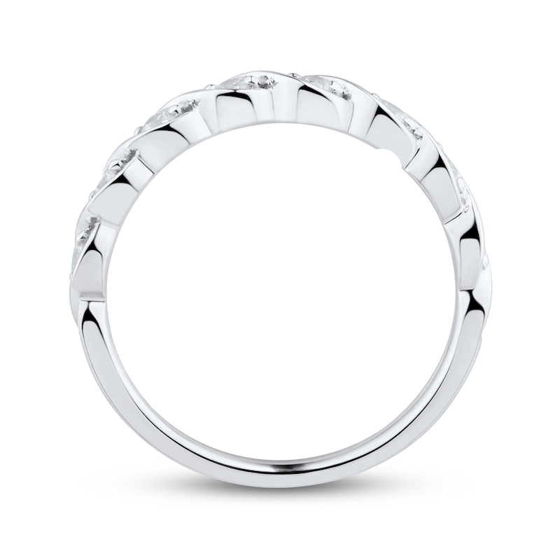 Diamond Wedding Band 1/4 ct tw Round-cut 10K White Gold