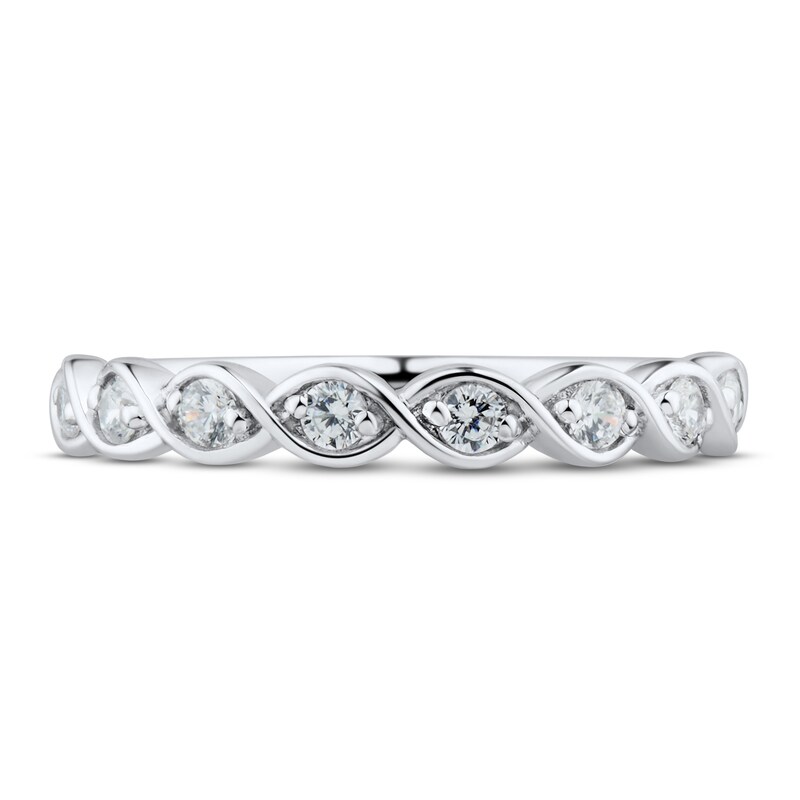 Main Image 3 of Now + Forever Diamond Wedding Band 1/4 ct tw Round-cut 10K White Gold