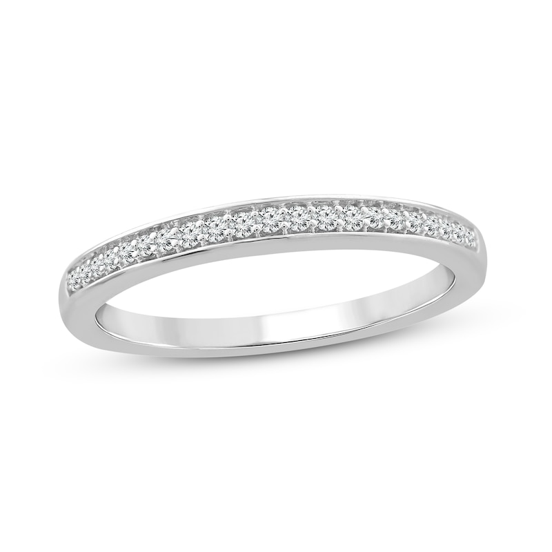 Main Image 1 of Now + Forever Diamond Wedding Band 1/10 ct tw Round-cut 14K White Gold