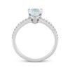 Thumbnail Image 3 of Now + Forever Pear-Shaped Aquamarine Engagement Ring 1/8 ct tw Diamonds 14K White Gold