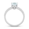 Thumbnail Image 4 of Now + Forever Pear-Shaped Aquamarine Engagement Ring 1/8 ct tw Diamonds 14K White Gold