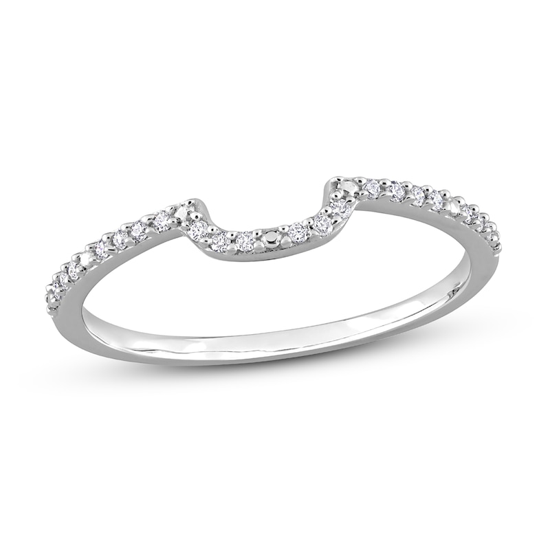 Main Image 1 of Now + Forever Diamond Wedding Band 1/10 ct tw Round-cut 14K White Gold