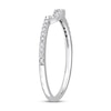 Thumbnail Image 3 of Now + Forever Diamond Wedding Band 1/10 ct tw Round-cut 14K White Gold
