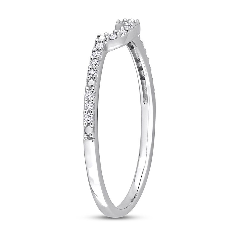 Main Image 3 of Now + Forever Diamond Wedding Band 1/10 ct tw Round-cut 14K White Gold