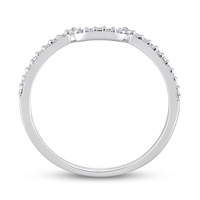 Main Image 4 of Now + Forever Diamond Wedding Band 1/10 ct tw Round-cut 14K White Gold