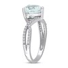 Thumbnail Image 2 of Heart-cut Aquamarine Engagement Ring 1/5 ct tw Diamonds 14K White Gold