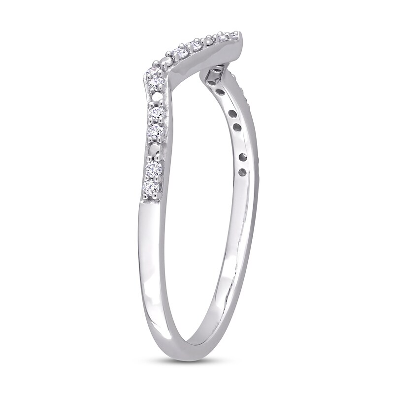 Diamond Wedding Band 1/10 ct tw Round-cut 14K White Gold