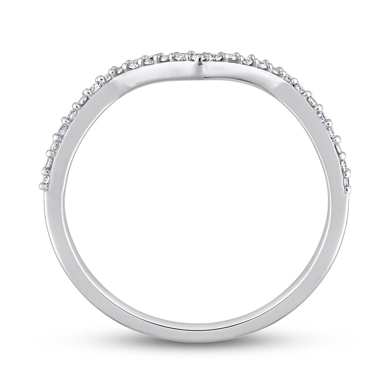 Diamond Wedding Band 1/10 ct tw Round-cut 14K White Gold