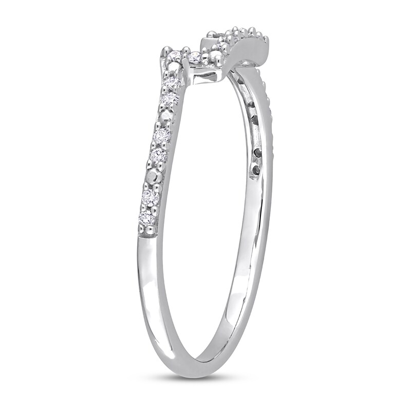 Diamond Wedding Band 1/10 ct tw Roundcut 14K White Gold Kay