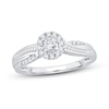 Thumbnail Image 1 of Now + Forever Diamond Engagement Ring 3/8 ct tw Round & Baguette-cut 14K White Gold
