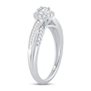 Thumbnail Image 2 of Now + Forever Diamond Engagement Ring 3/8 ct tw Round & Baguette-cut 14K White Gold