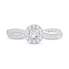 Thumbnail Image 3 of Now + Forever Diamond Engagement Ring 3/8 ct tw Round & Baguette-cut 14K White Gold