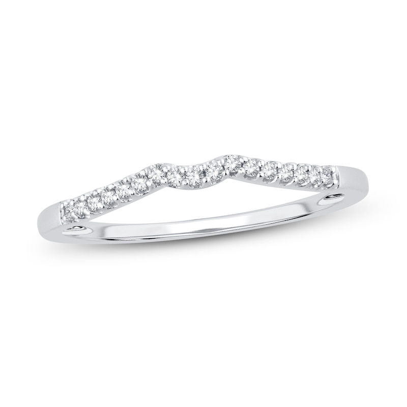 Main Image 1 of Now + Forever Diamond Wedding Band 1/15 ct tw Round-cut 14K White Gold