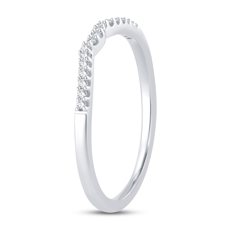 Main Image 2 of Now + Forever Diamond Wedding Band 1/15 ct tw Round-cut 14K White Gold