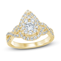 Now + Forever Diamond Engagement Ring 1 ct tw Round-Cut 14K Yellow Gold