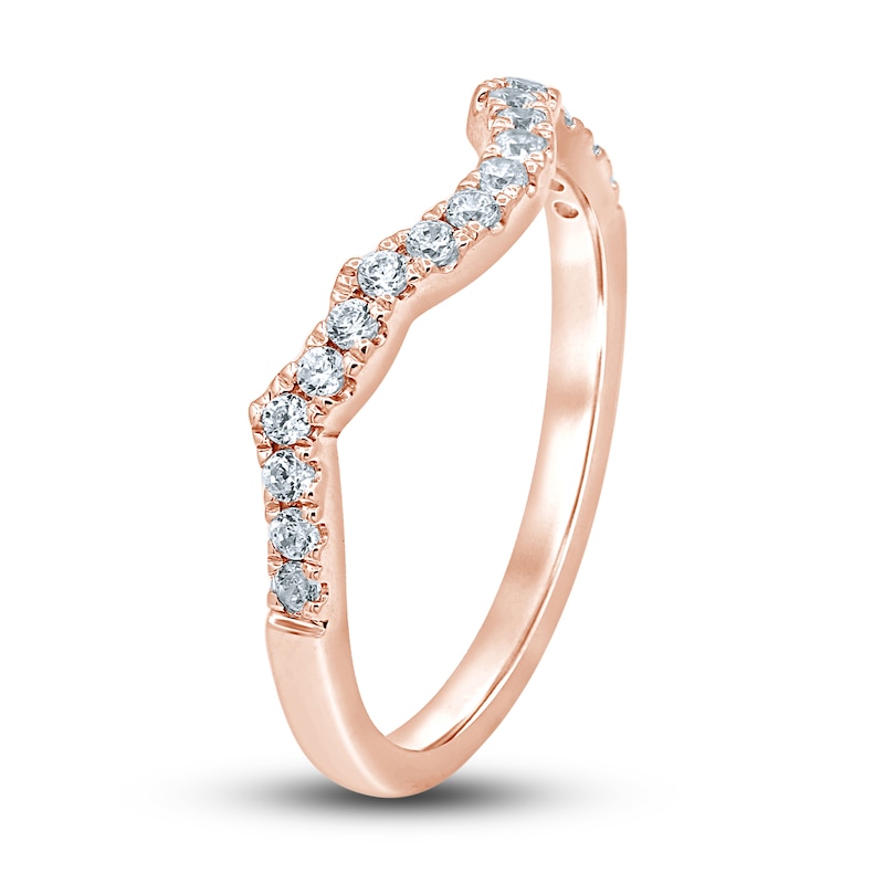 Main Image 2 of Now + Forever Diamond Wedding Band 1/4 ct tw Round-Cut 14K Rose Gold