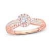 Thumbnail Image 0 of Diamond Engagement Ring 3/8 ct tw Round & Baguette-cut 14K Rose Gold