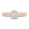 Thumbnail Image 2 of Diamond Engagement Ring 3/8 ct tw Round & Baguette-cut 14K Rose Gold