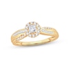 Thumbnail Image 1 of Now + Forever Diamond Engagement Ring 3/8 ct tw Round, Baguette-Cut 14K Yellow Gold