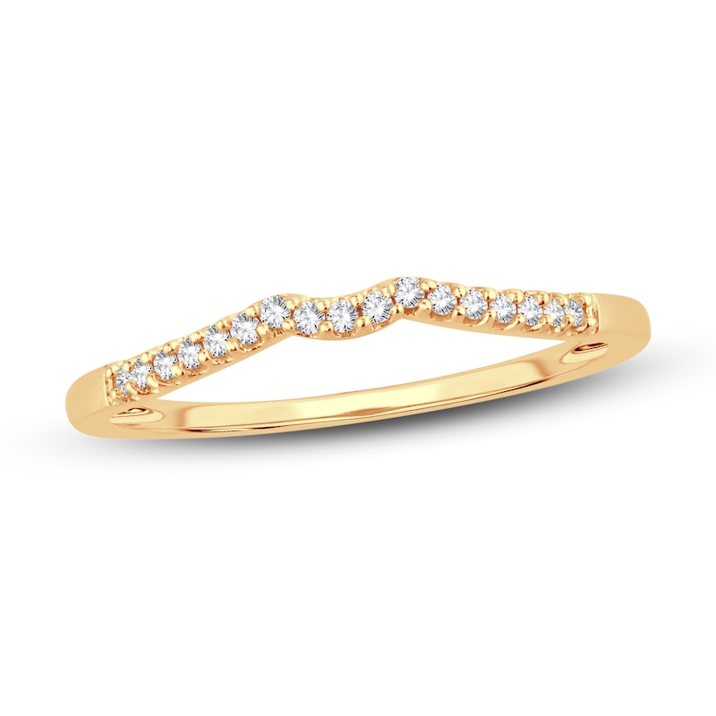 Main Image 1 of Now + Forever Diamond Wedding Band 1/15 ct tw Round-cut 14K Yellow Gold