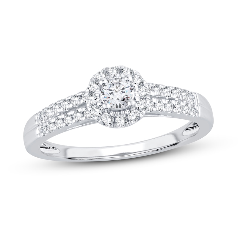 Main Image 1 of Now + Forever Diamond Engagement Ring 3/8 ct tw Round-cut 14K White Gold