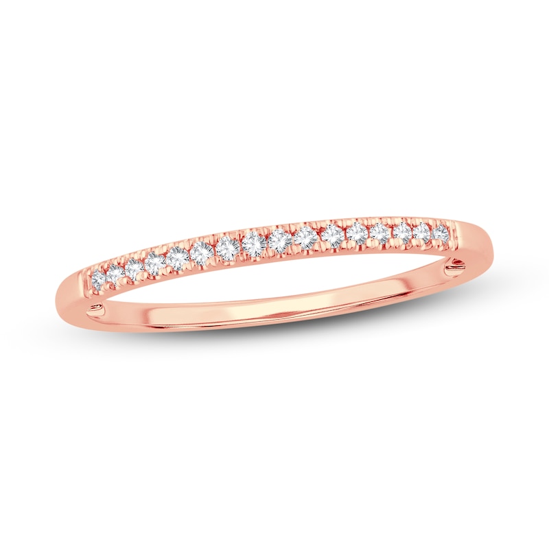 Main Image 1 of Now + Forever Diamond Wedding Band 1/15 ct tw Round-cut 14K Rose Gold