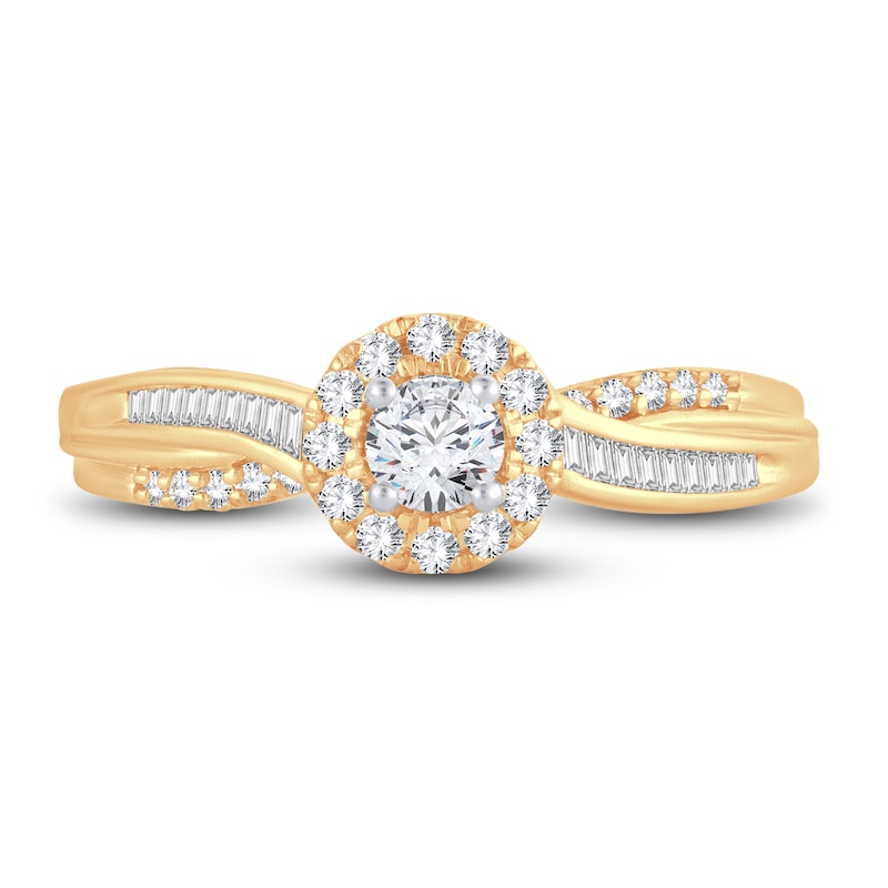 Main Image 3 of Now + Forever Diamond Engagement Ring 3/8 ct tw Round-cut 14K Yellow Gold