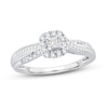 Thumbnail Image 0 of Diamond Engagement Ring 3/8 ct tw Princess, Round & Baguette 14K White Gold