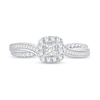 Thumbnail Image 2 of Diamond Engagement Ring 3/8 ct tw Princess, Round & Baguette 14K White Gold