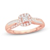 Thumbnail Image 0 of Diamond Engagement Ring 3/8 ct tw Princess, Round & Baguette 14K Rose Gold